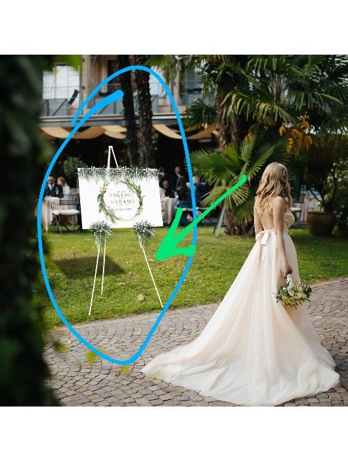 White Easel Stand for Display Wedding Sign & Poster - 63 Inches Tall
