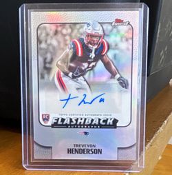 Topps 2025 Finest TreVeyon Henderson RC Auto Flashback Autographs FBA-TVH