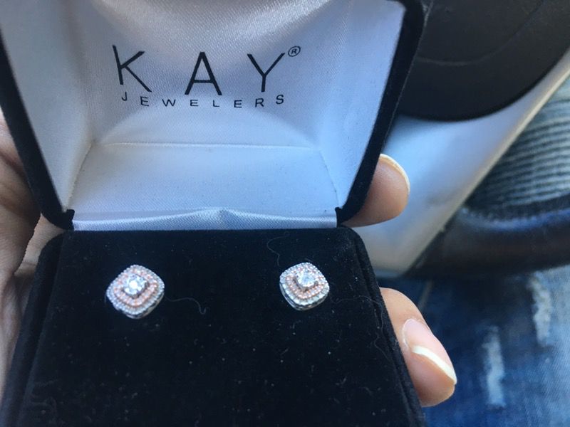Kay jewelers diamond earrings white gold rose gold