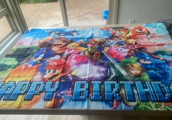 Super Smash Bros Birthday Banner