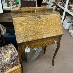 Antique Tiger Oak Secretary Desk