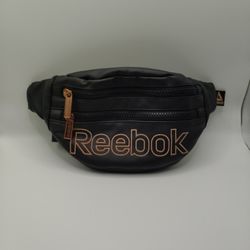 Reebok Layla Fannypack Black With Rose Gold Lettering and Hardware