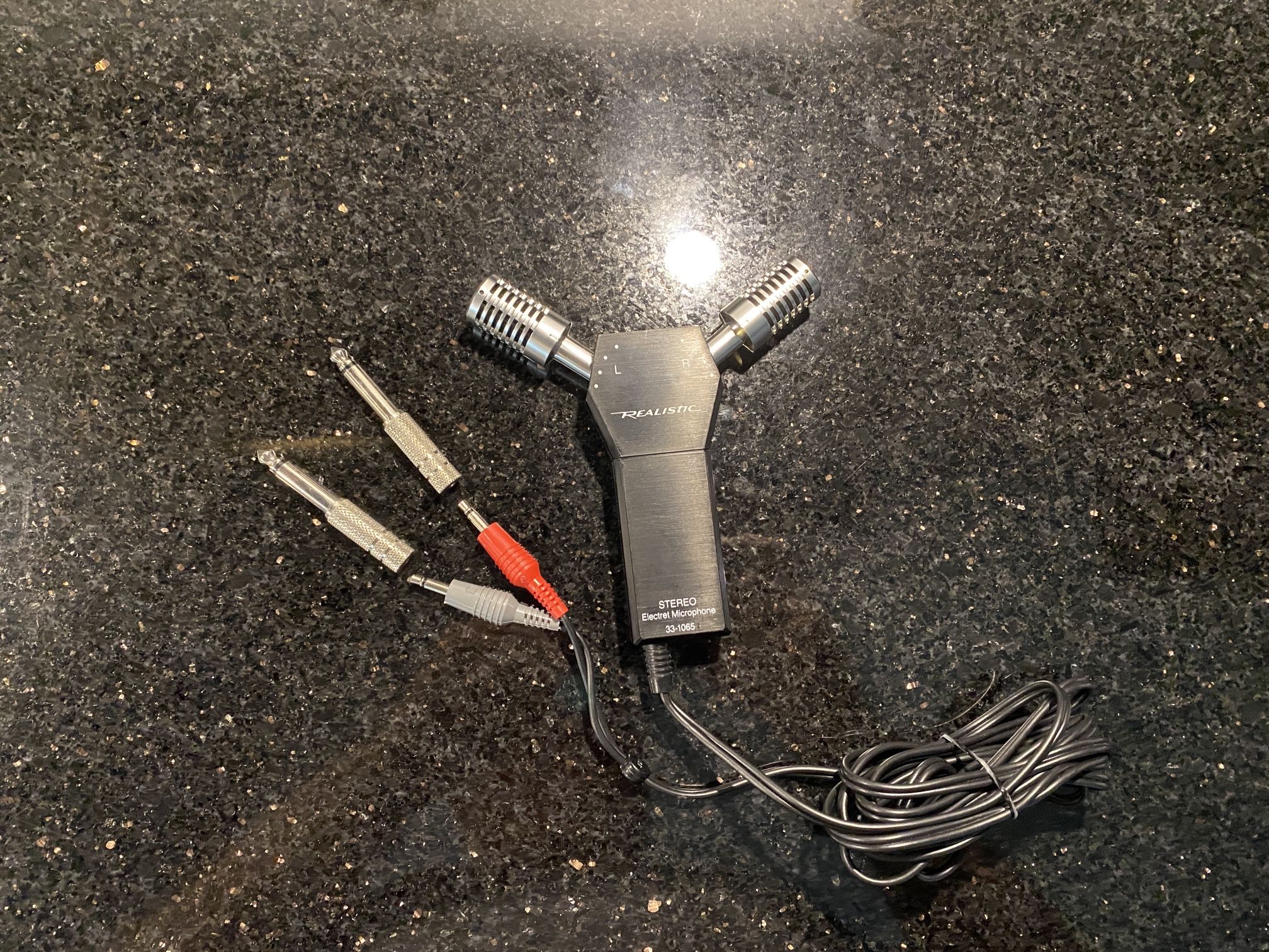 Realistic Stereo Electret Dual Microphone 33-1065 with 2.5mm to 3.5m Adapters