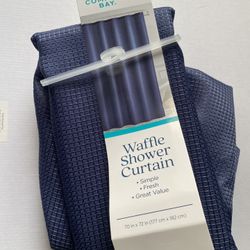 Navy Blue Shower Curtain