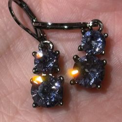 Purple Dangle Earrings 