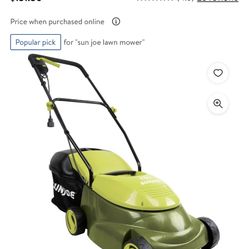 New Sun Joe Electric Lawn Mower 