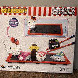 Brickcraft Hello Kitty Sushi Bar (383 pcs) – Sanrio Building Kit with Friends & Sushi Platter, Collectible Toy for Teens & Adults