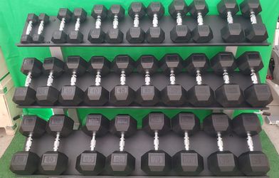 5-75 EXAGONAL DUMBBELLS SET