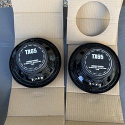 Skar Audio TX65 6.5” 2-Way Coaxial Speakers Pair 100W RMS / 200W Max 4 Ohm Used