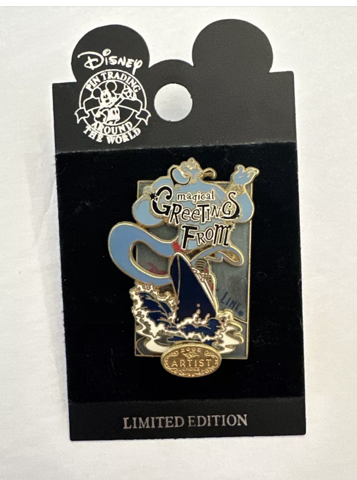 Disney DCL LE Pin Aladdin Genie Magical Greetings From Disney Cruise Line