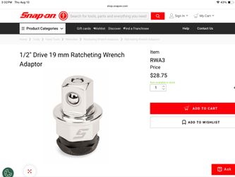 Snap-on 19 Mm Ratcheting