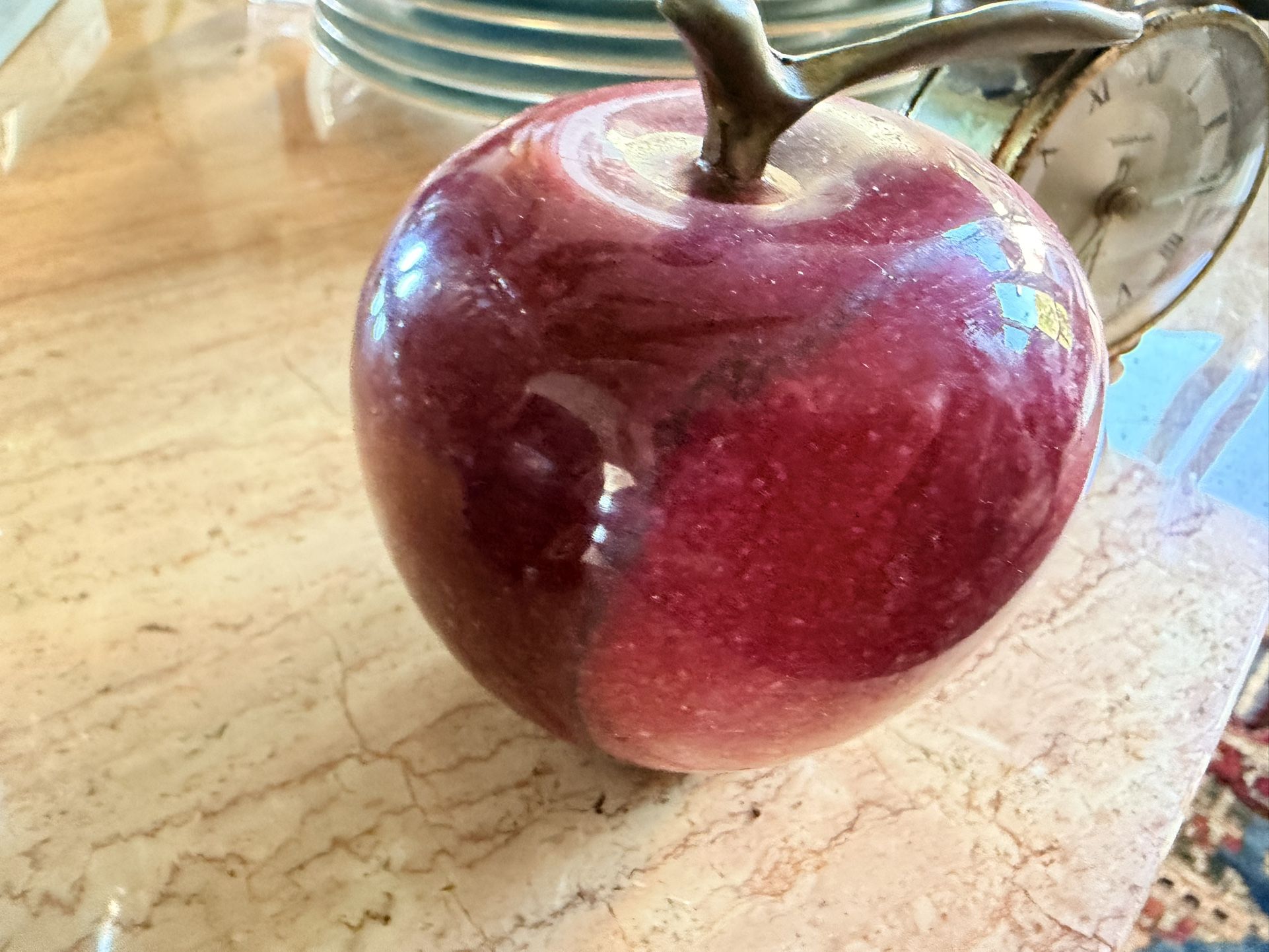 Enamel Apple Paperweight $10