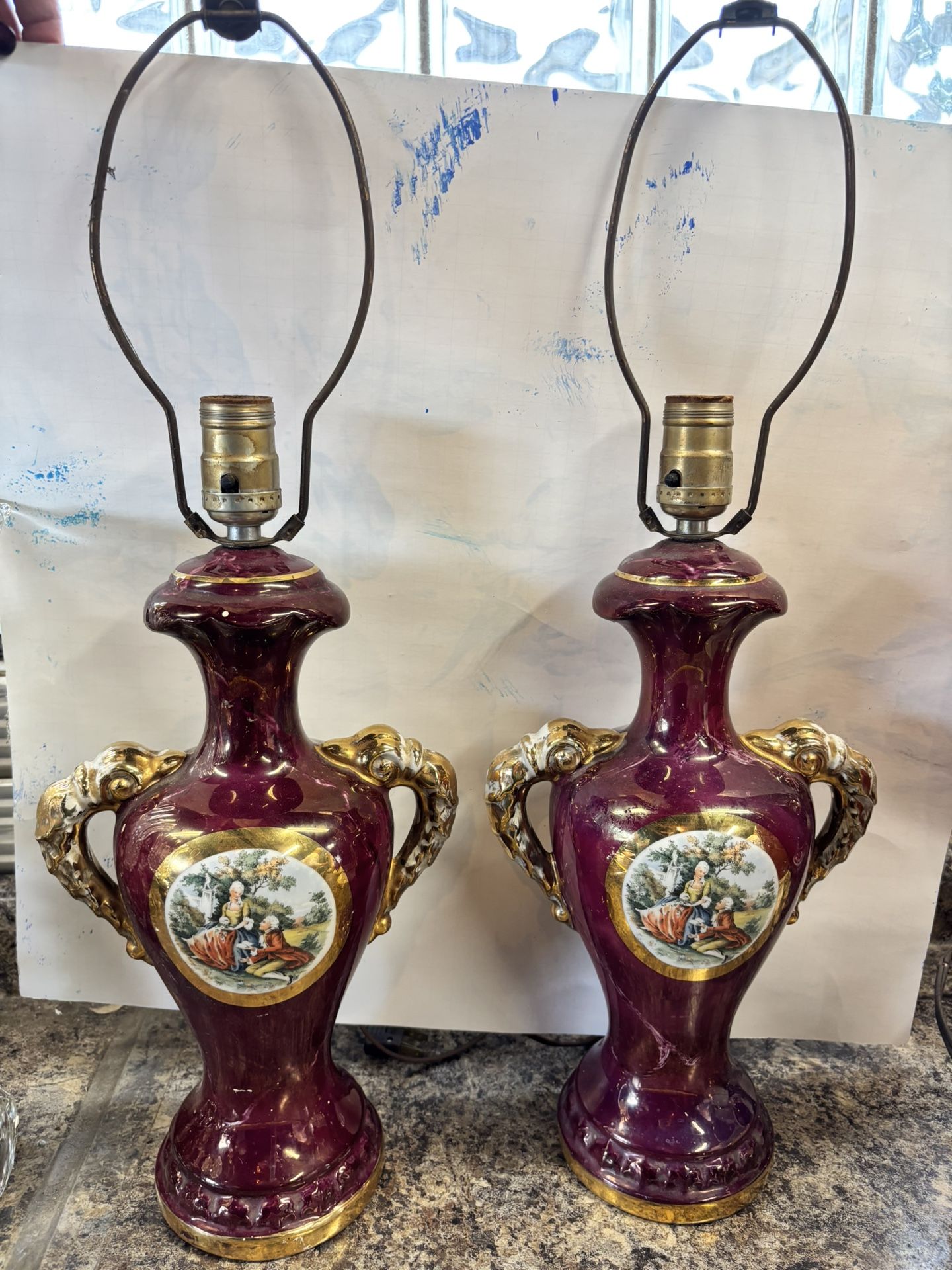 Vintage George Washington Lamps 