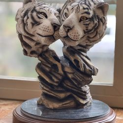 White tigers sculpture