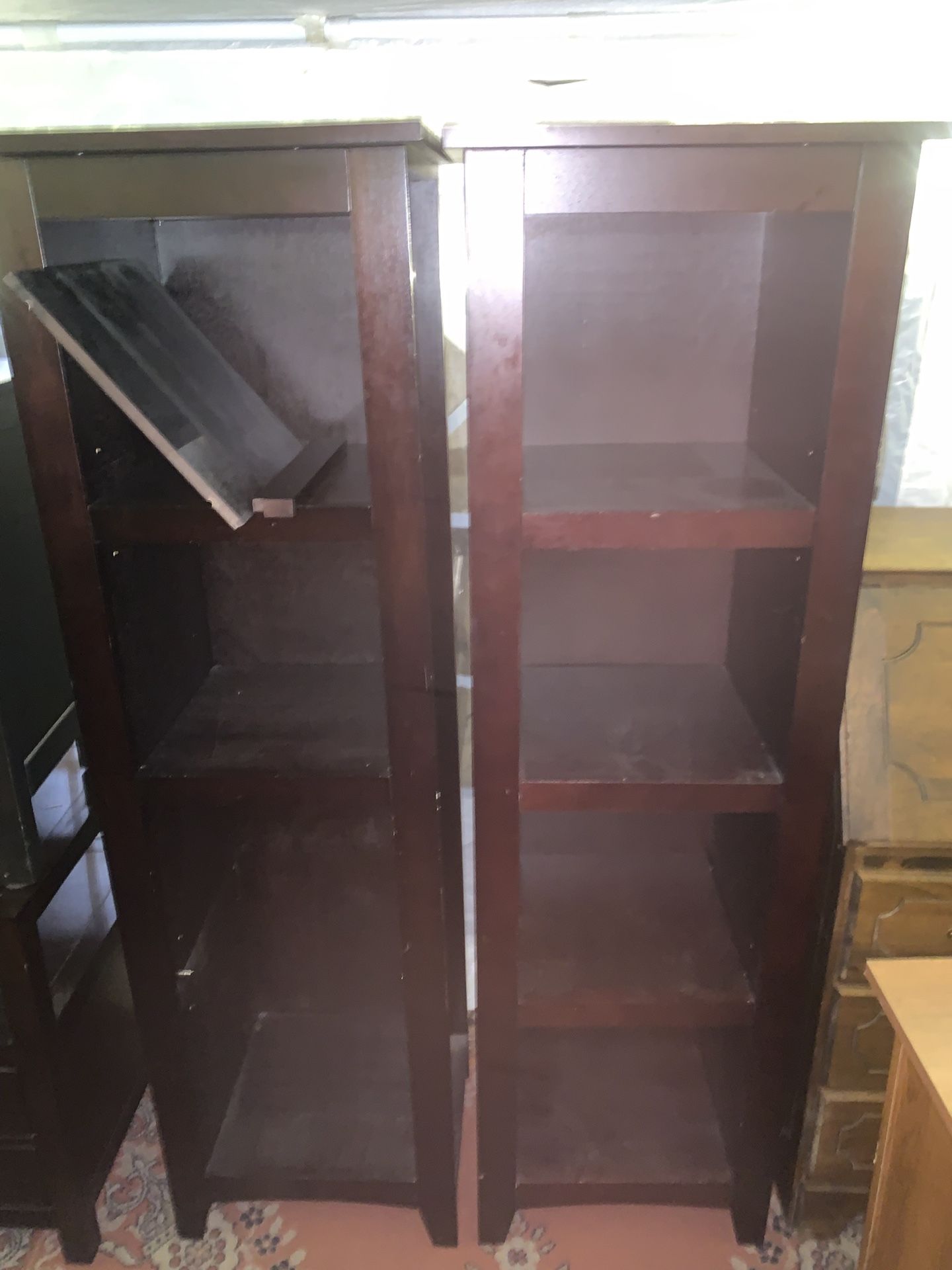 Espresso Color Slender 4 Shelves Accent Shelf Bookcase $90 Each OBO!