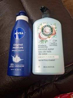 Nivea Moisture And Herbal Essences Conditioner. 