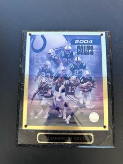 2004 Indianapolis Colts Team Plaque Peyton Manning Marvin Harrison Reggie Wayne NFL