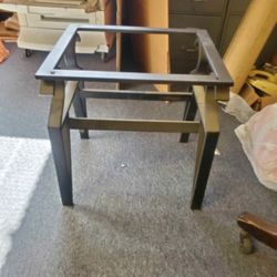 Steel modern end table with glass top (not pictured)