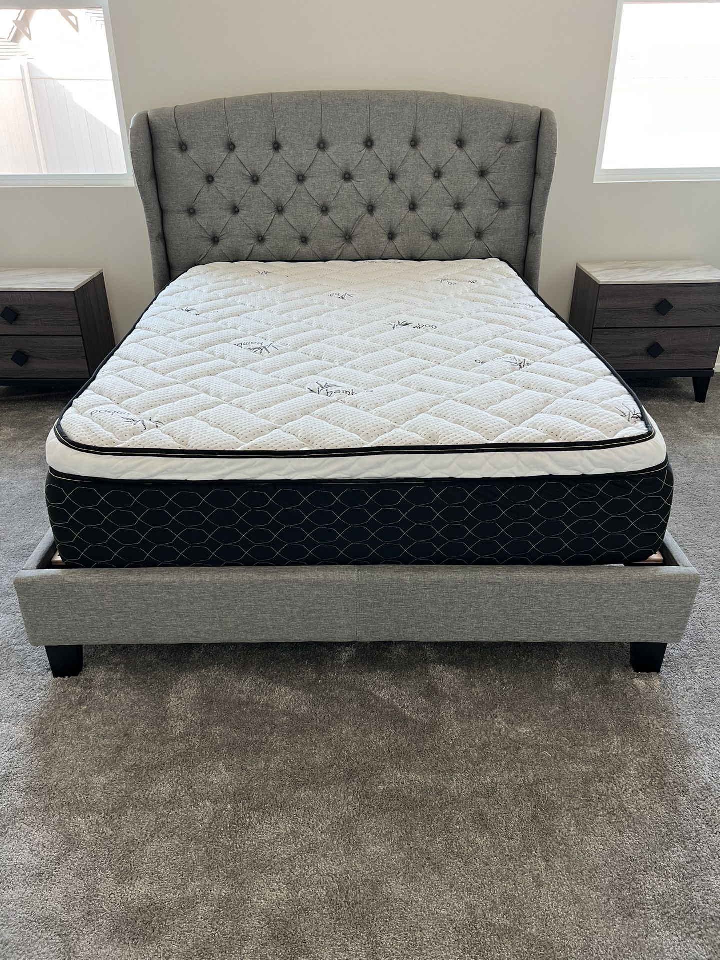Queen Bed With Pillowtop Bamboo Mattress Only $425 Full Size $400