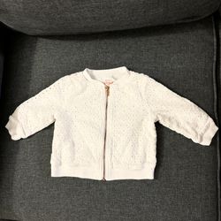 Cat & Jack White Jacket for Baby Girl (Size 6-9M)