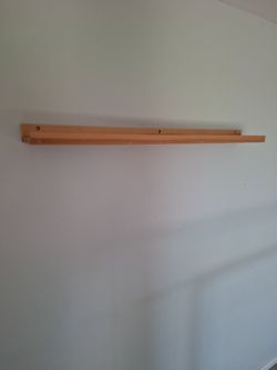 2 Wooden Wall Ledge Shelf