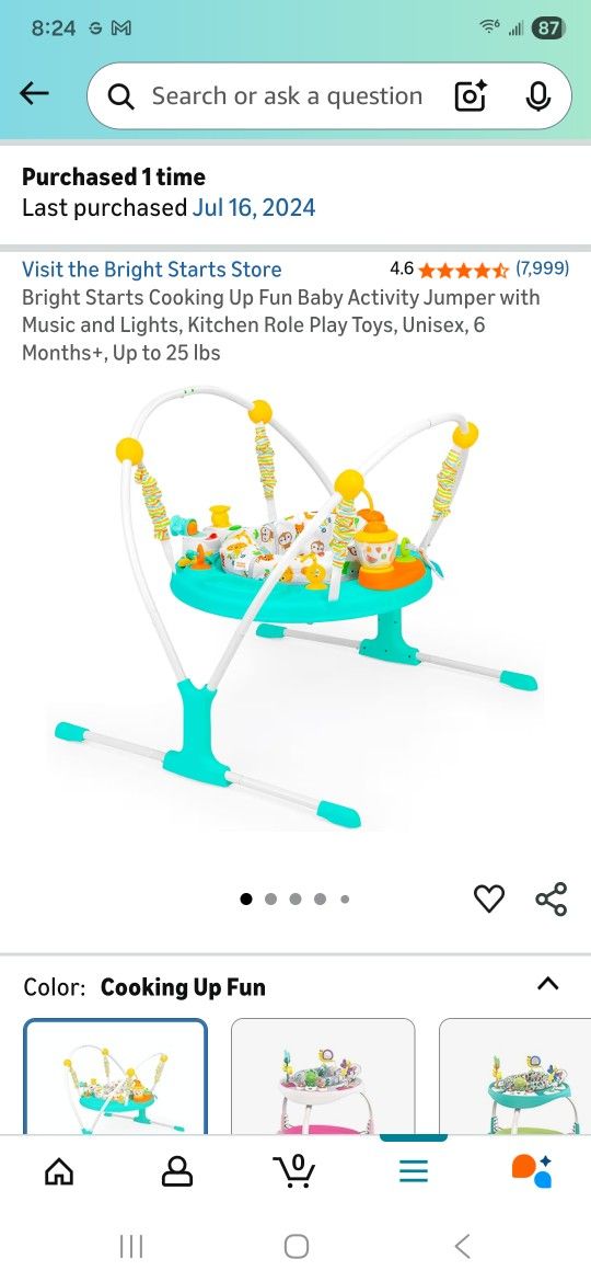 Bright Start Cooking Up Fun Baby Jumper