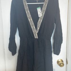 NWT! Papaya grecian dress or beach cover up size small- black