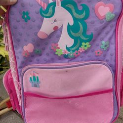 Girls Pink Unicorn Suitcase