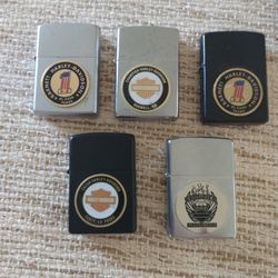 Zippo Lighters With Harley Davidson Caps 