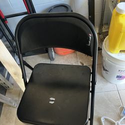 Black Metal Foldable Chair 