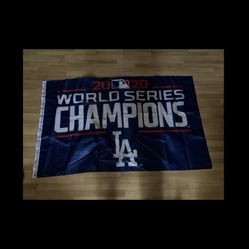 Los Angeles Dodgers 2020 World Series Champions Locker Room 3' x 5' One-Sided Deluxe Flag 