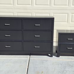 Free Delivery Included Black 2 Piece Dresser Set 