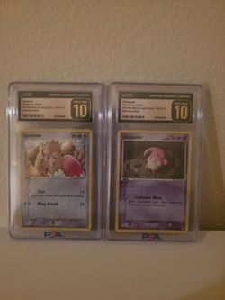 Pokemon Slowpoke & Spearow Reverse Holo #80 & #81 CGC 10 PRISTINE