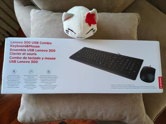 Lenovo 300 Wired USB Combo Keyboard & Mouse Brand New Sealed