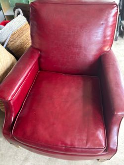 Red leather chair