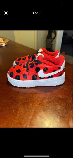 Red ladybug customized Air forces