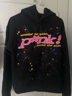 2 Hoodie spoder pink black for 120