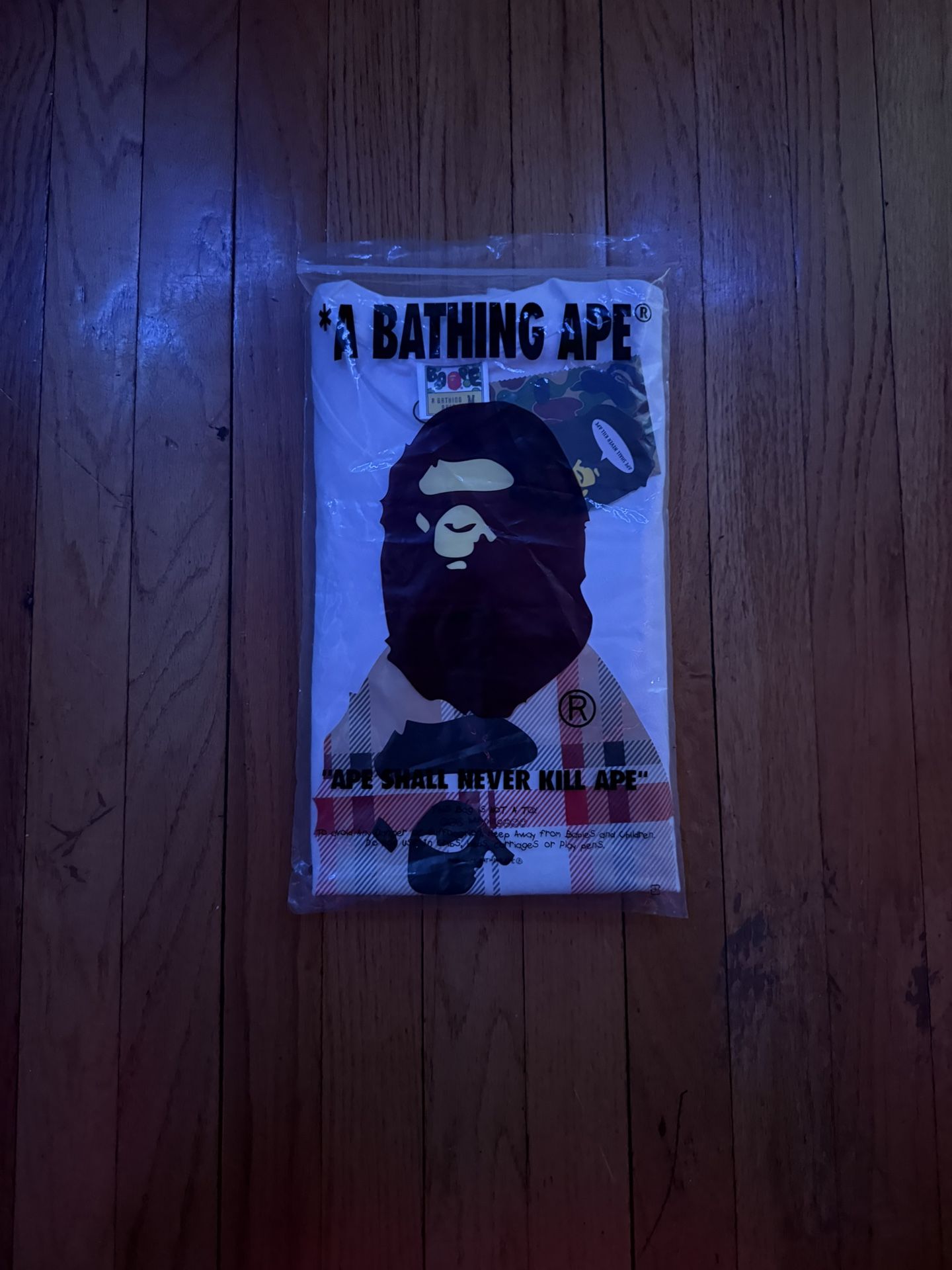 White Burberry X Bape Shirt