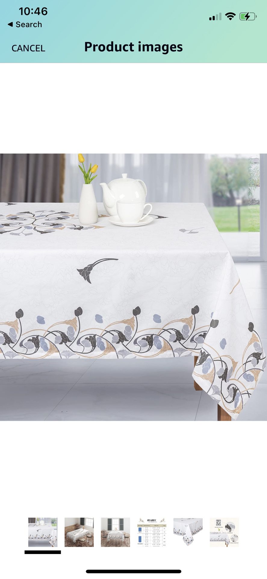 Waterproof and washable table cloth
