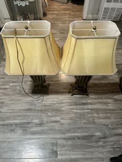 Two Antique Lamps Still In Good Condition 