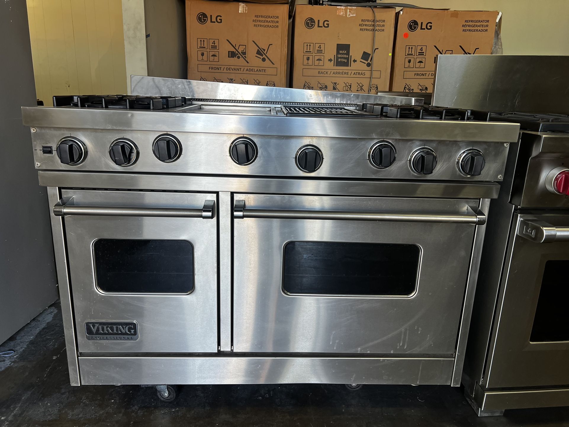 Viking 48”Wide All Gas Range Stove In Stainless Steel