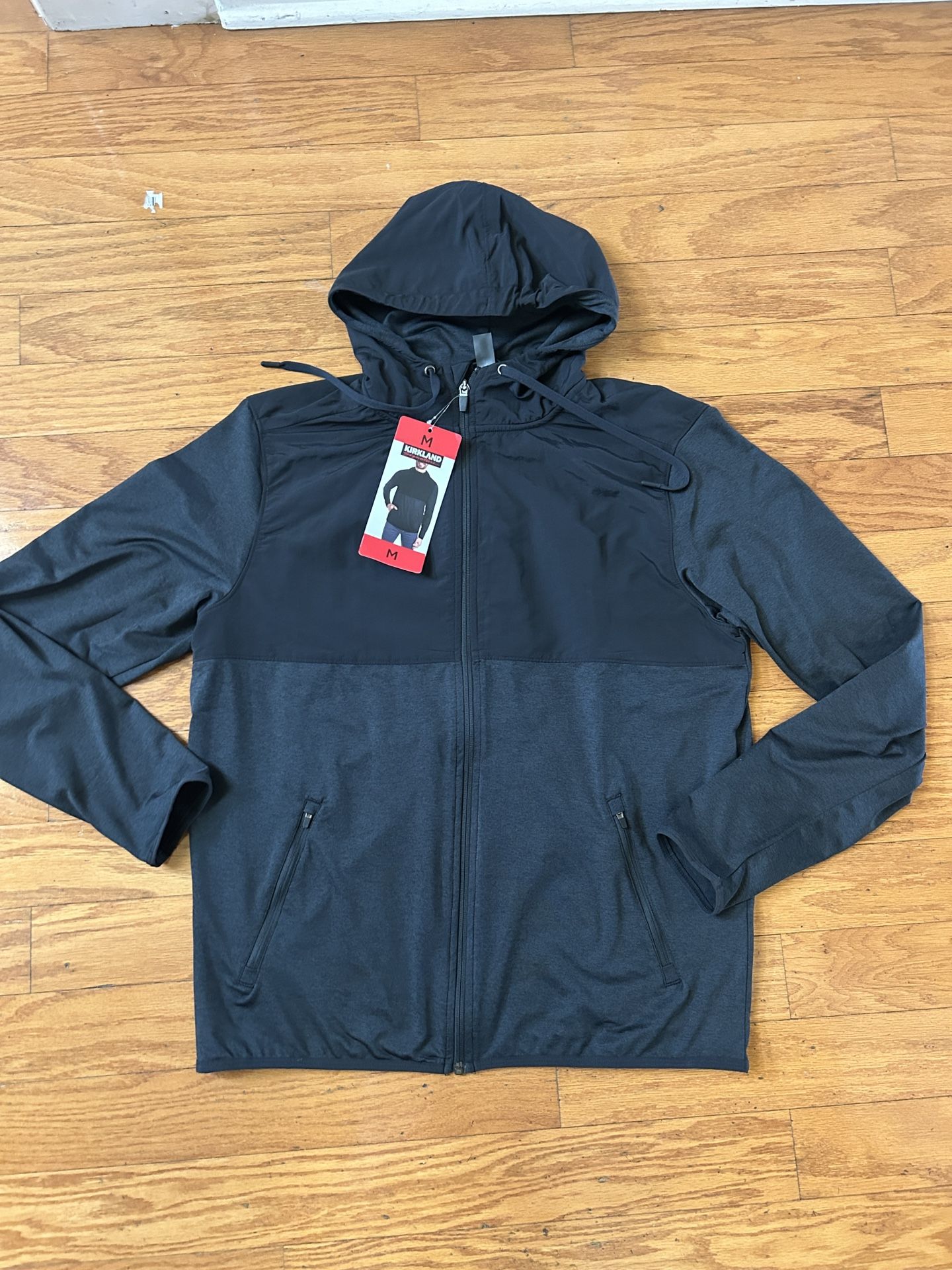NWT Kirkland men’s hooded full zip jacket Size M