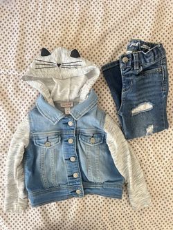 Toddler Girls Jean Jacket And Jeans 