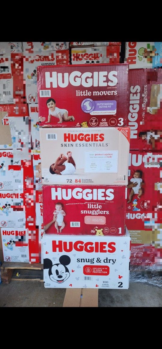 Huggies 1,2,3 $20 Each Box