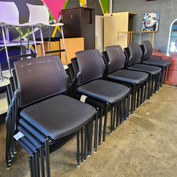Mesh back stackable chairs