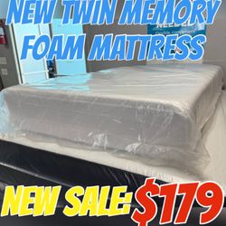 NEW TWIN SIZE 10” MEMORY FOAM MATTRESS 