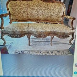 Antique French Rococo Style Sofa