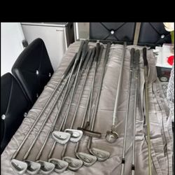Vintage Ping Eye 2 Iron Set 4-9 W,S, Putter Karsten Phoenix AZ USA PLUS Assorted woods 1,3,5.