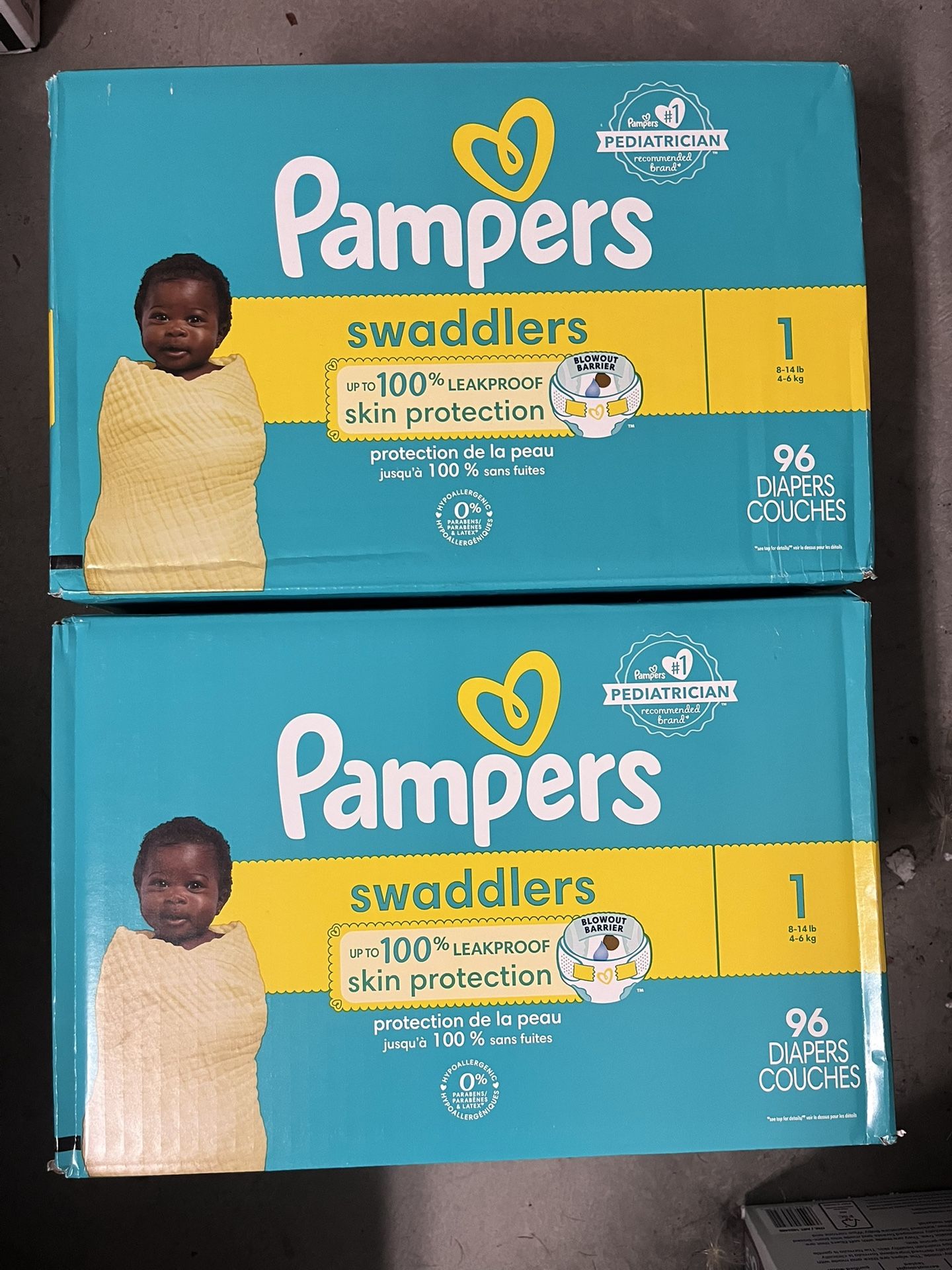 Pampers Diapers Size 1 (2 Boxes)