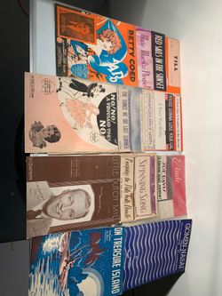 15 Vintage piano sheet music collectible +2 books